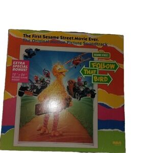 Sesame Street – Follow That Bird Soundtrack‎ 1985 RCA CBL1-5475 Vinyl  GUC